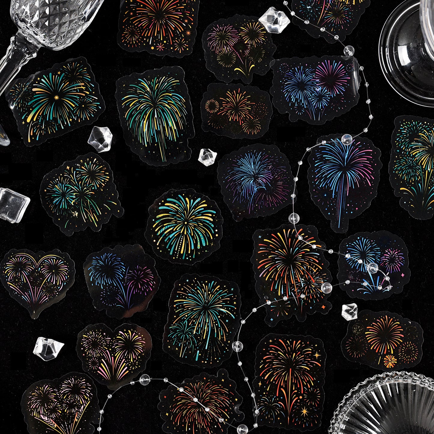 Brilliant Fireworks Paint Sticker 15pcs