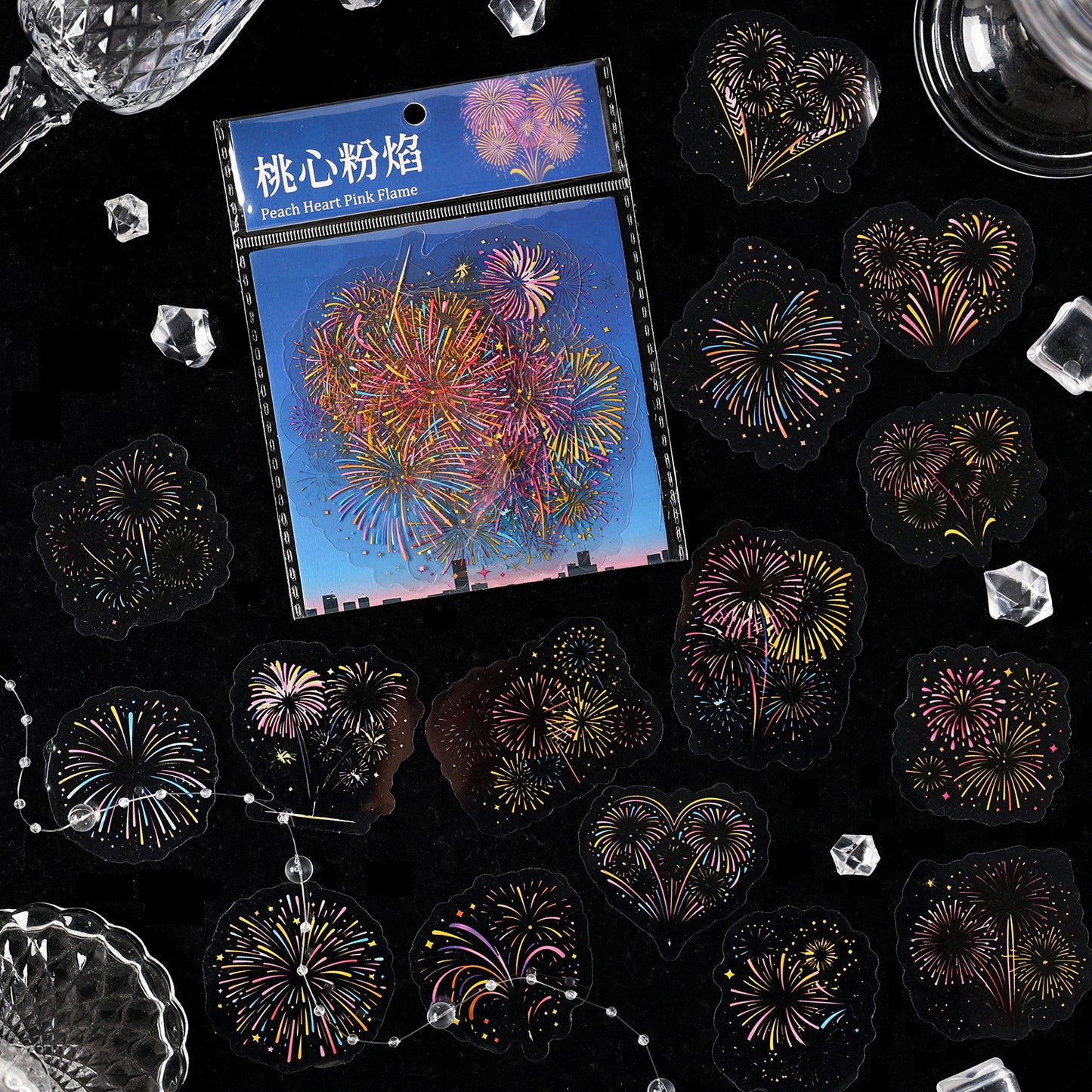 Brilliant Fireworks Paint Sticker 15pcs