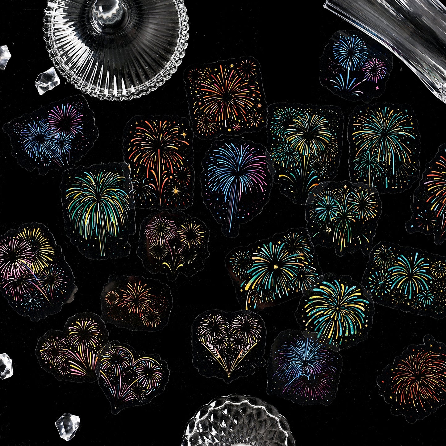 Brilliant Fireworks Paint Sticker 15pcs