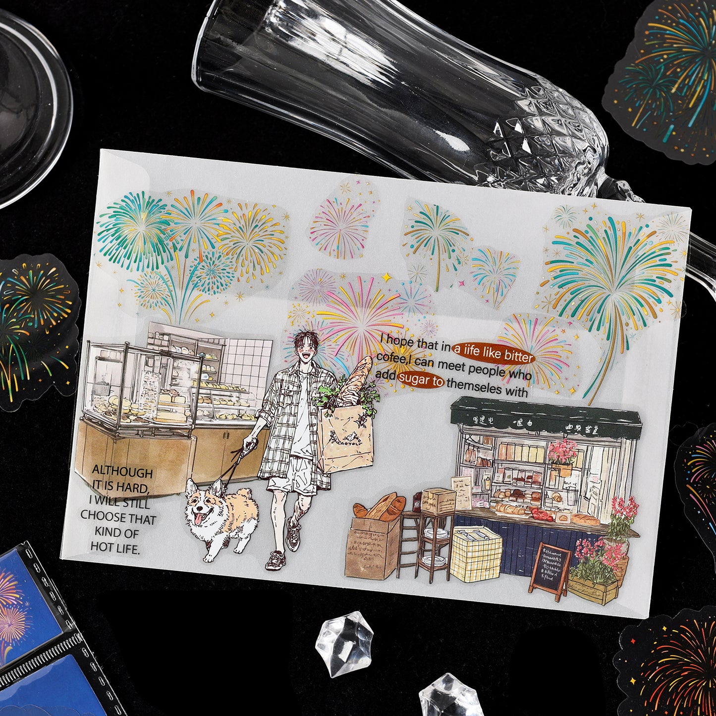 Brilliant Fireworks Paint Sticker 15pcs