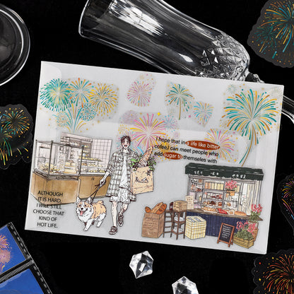 Brilliant Fireworks Paint Sticker 15pcs