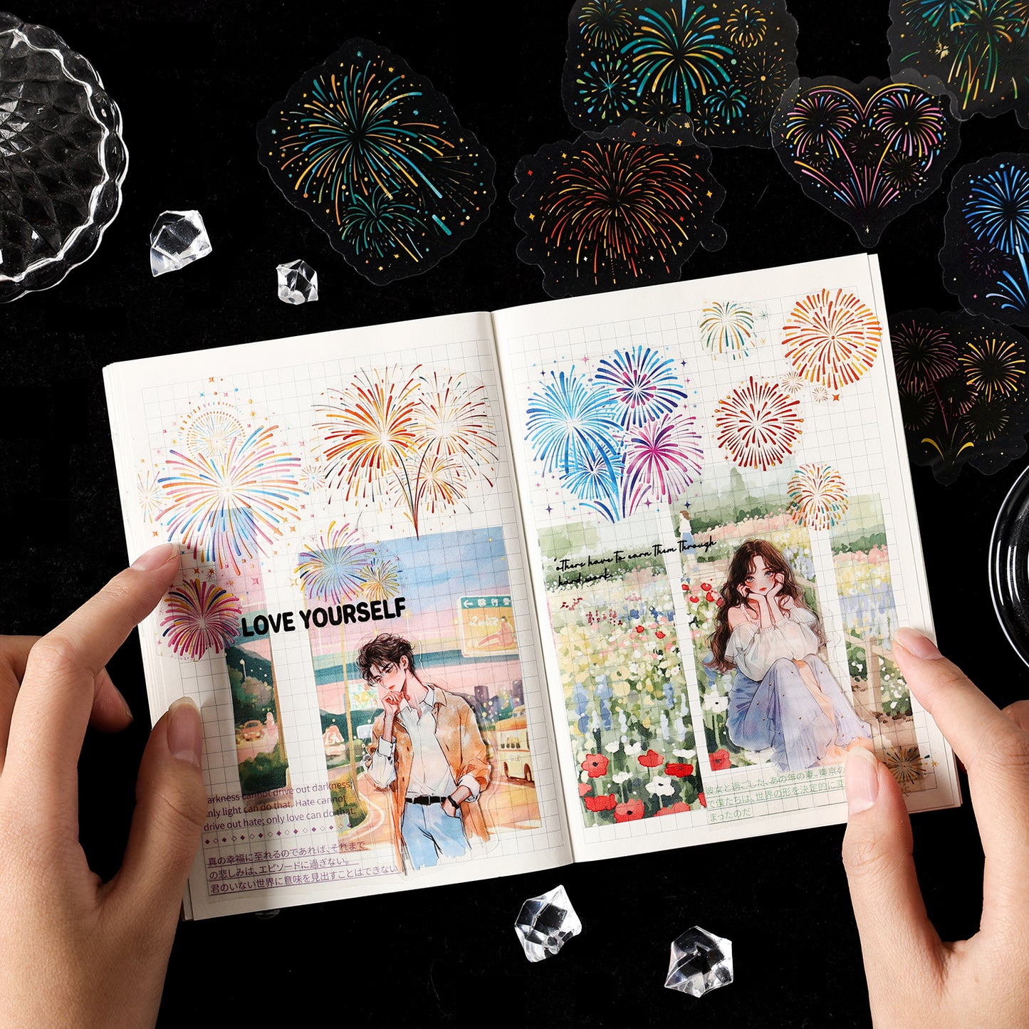 Brilliant Fireworks Paint Sticker 15pcs