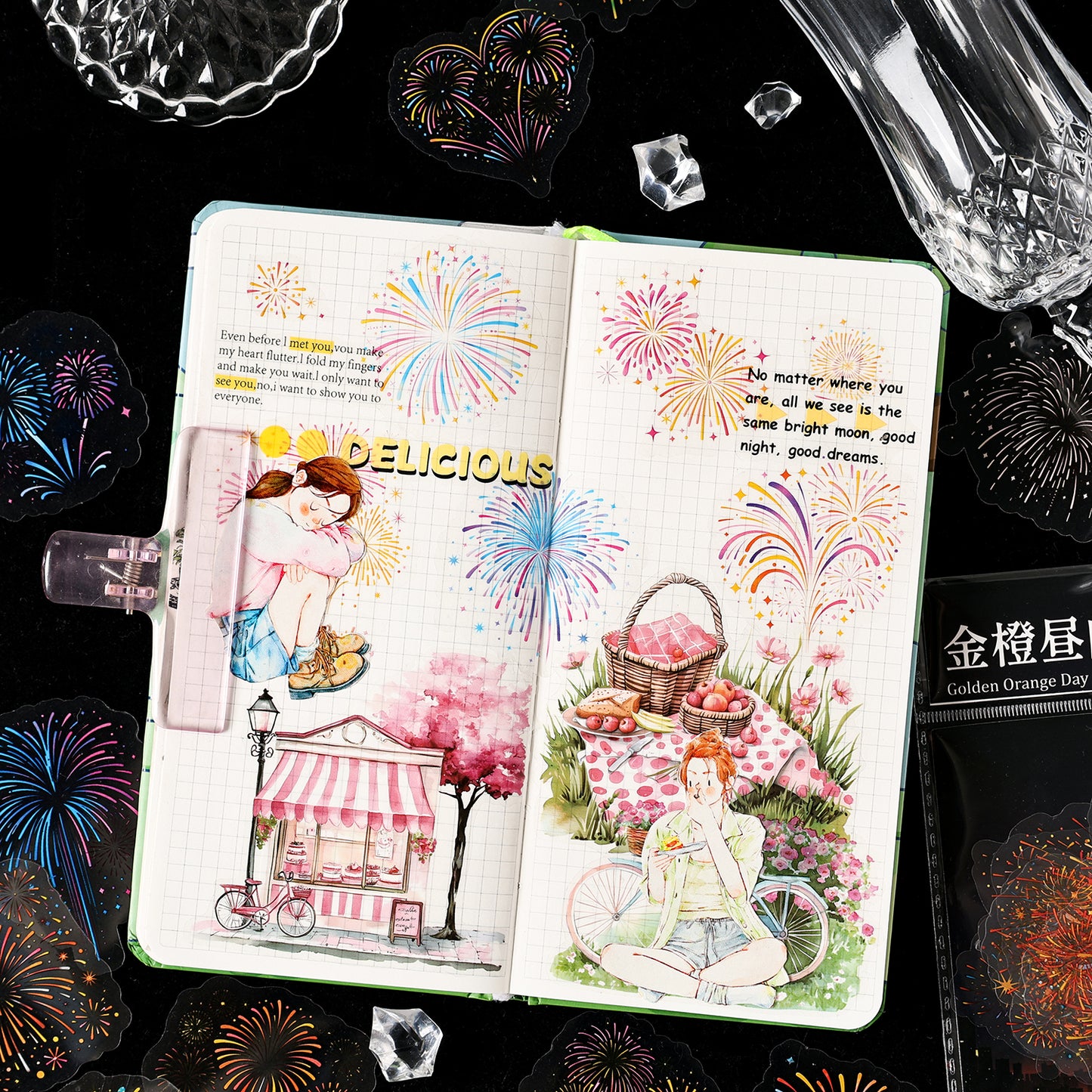 Brilliant Fireworks Paint Sticker 15pcs