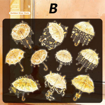 Broken Rain Cloud Umbrella Sticker 20pcs
