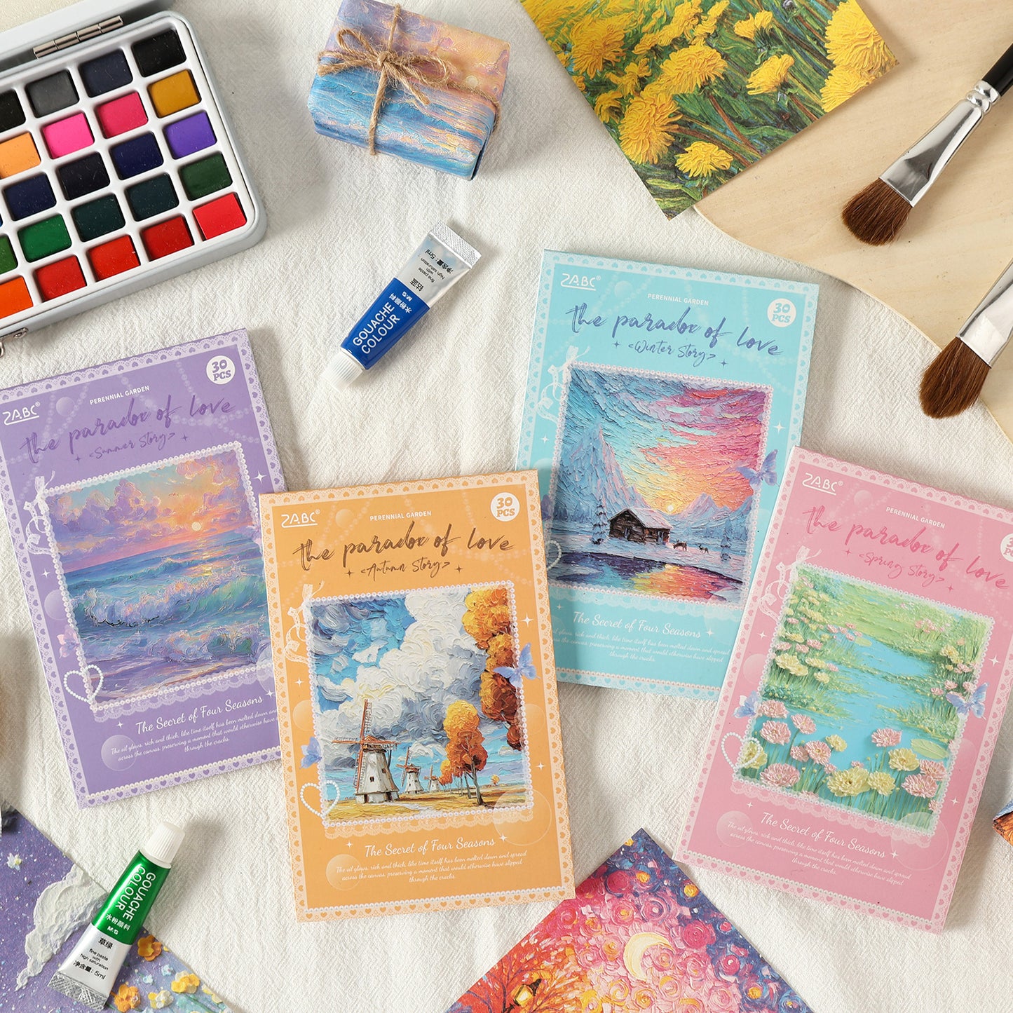 Brushstrokes Of Flower Paper 30pcs