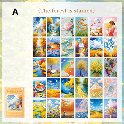 Brushstrokes Of Flower Paper 30pcs