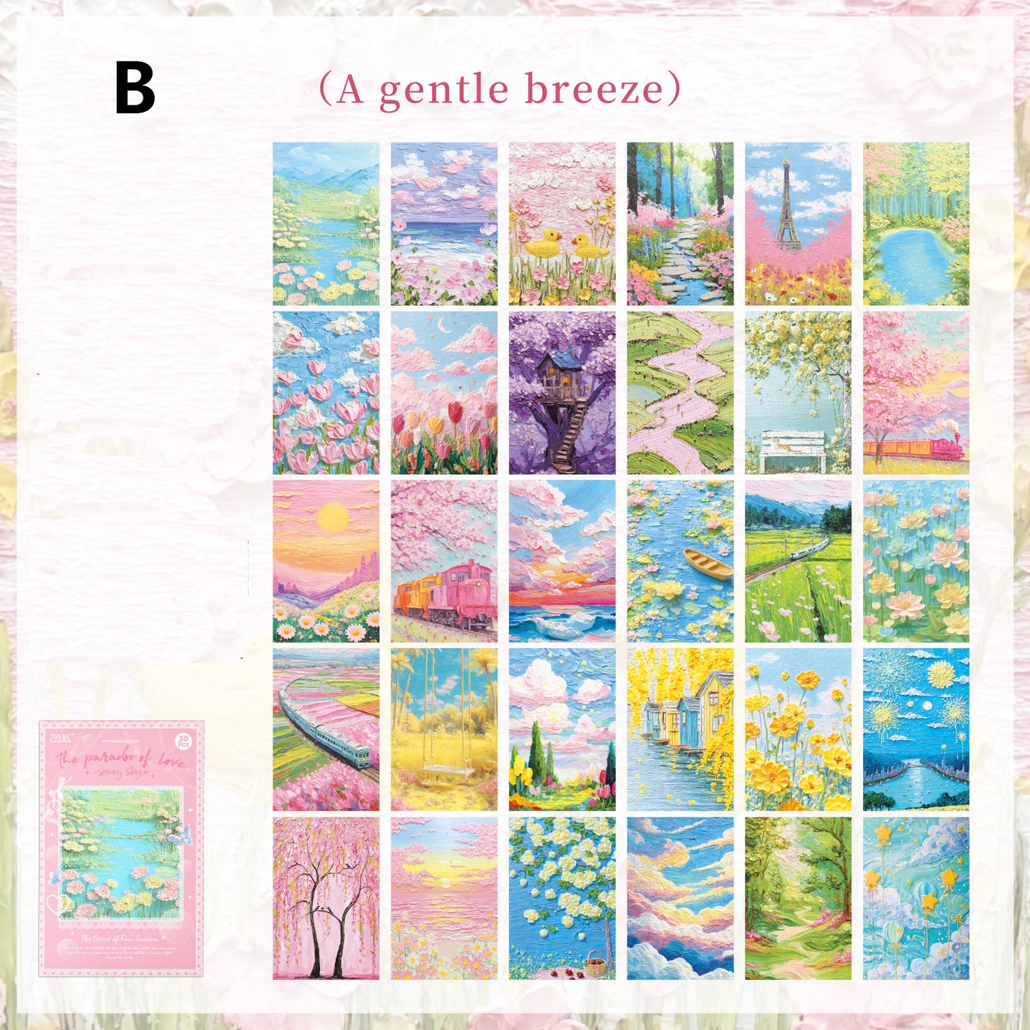 Brushstrokes Of Flower Paper 30pcs