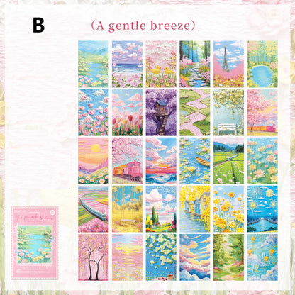 Brushstrokes Of Flower Paper 30pcs