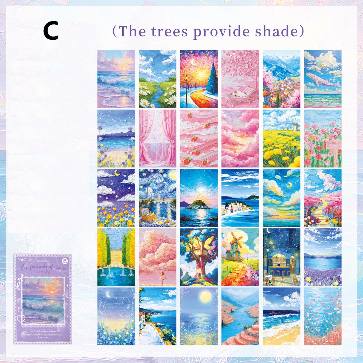 Brushstrokes Of Flower Paper 30pcs