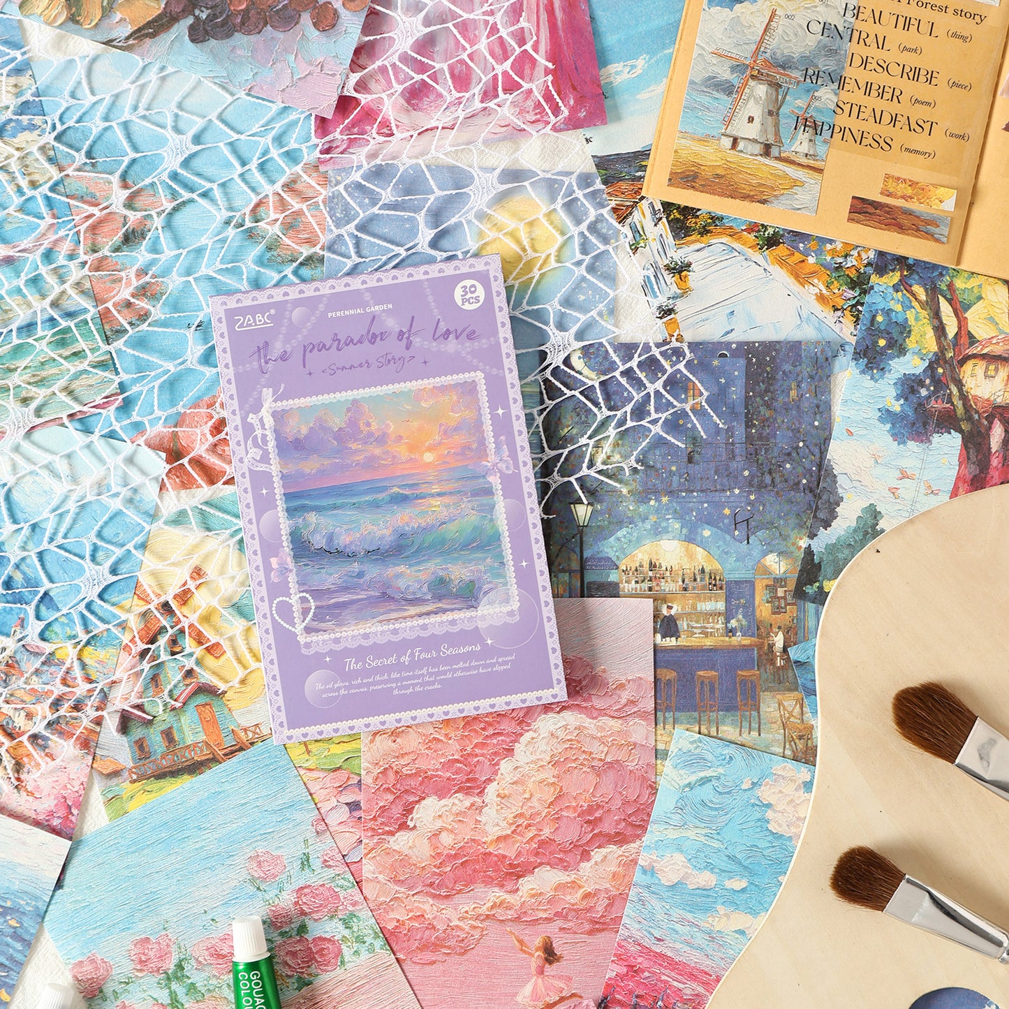 Brushstrokes Of Flower Paper 30pcs