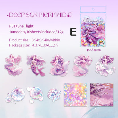 Bubble Mermaid Sticker 10pcs