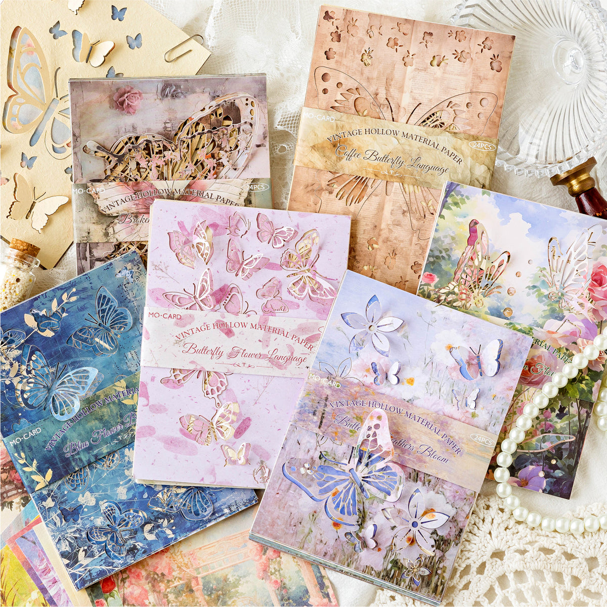 Butterfly Dance Between Papers 24pcs