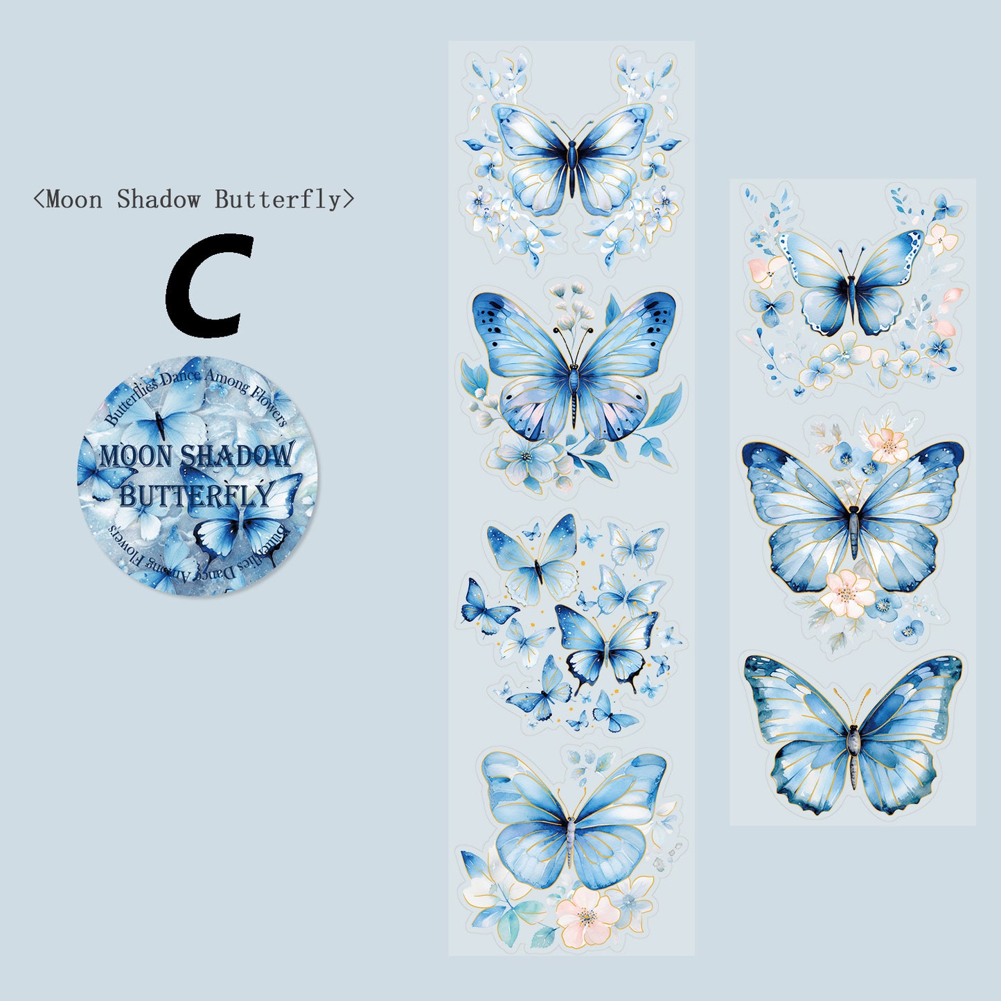 Butterflies Dance Among Flowers All Tape