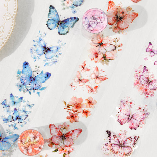 Butterflies Dance Among Flowers All Tape