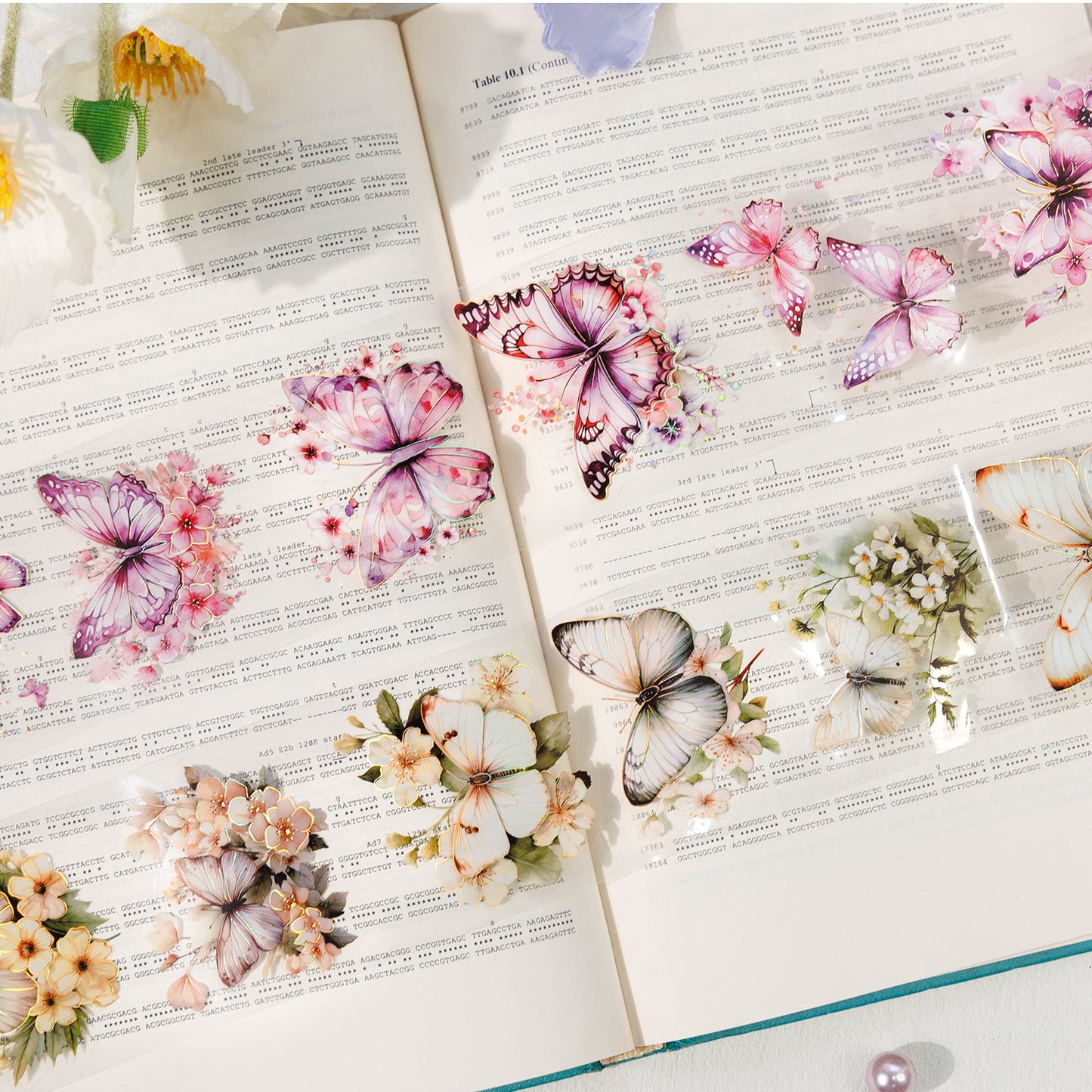 Butterflies Dance Among Flowers All Tape