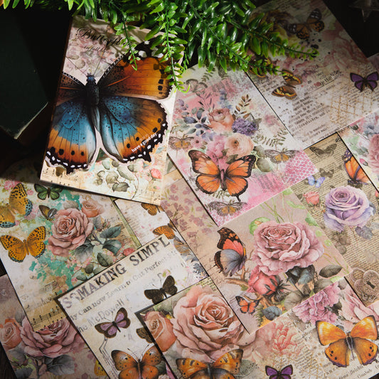 Butterflies in Full Bloom Paper 30pcs