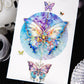 Butterfly Dance Flying Flowers Stickers 10pcs