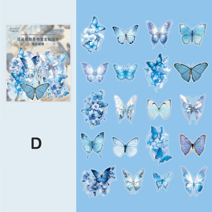 Butterfly Shadow Stickers 40pcs