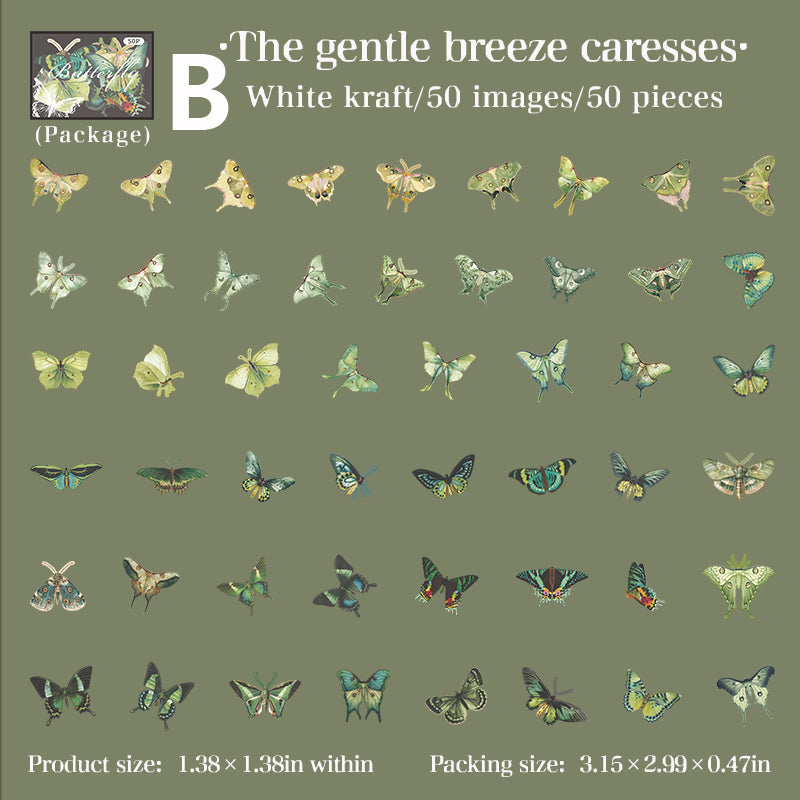 Butterfly Stickers 50pcs