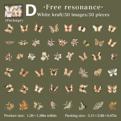 Butterfly Stickers 50pcs
