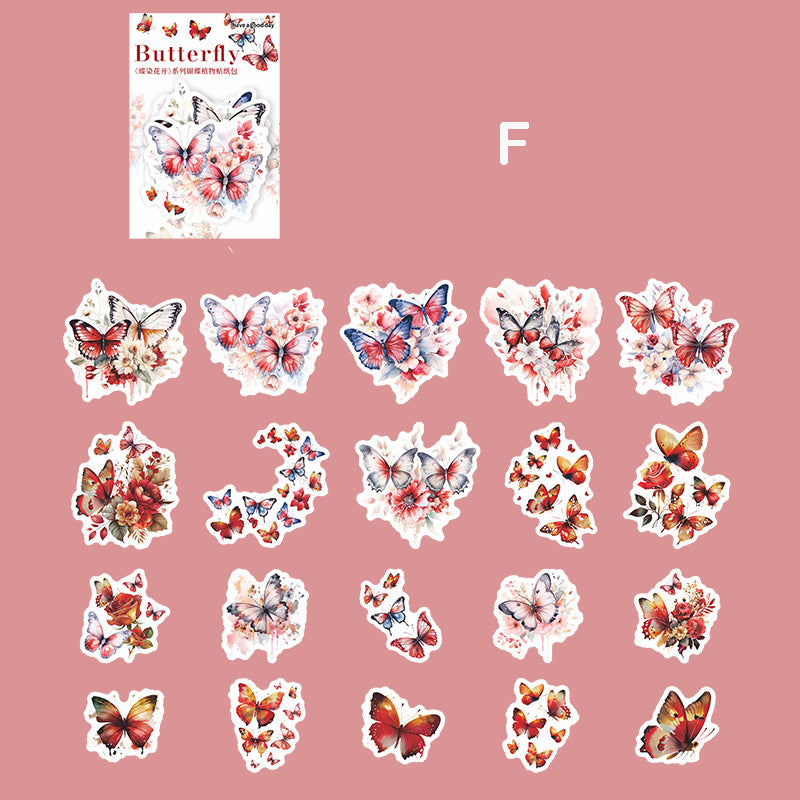 Butteryfly Blossoms Stickers 20pcs