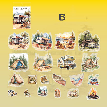 Camping Theme Stickers 20pcs