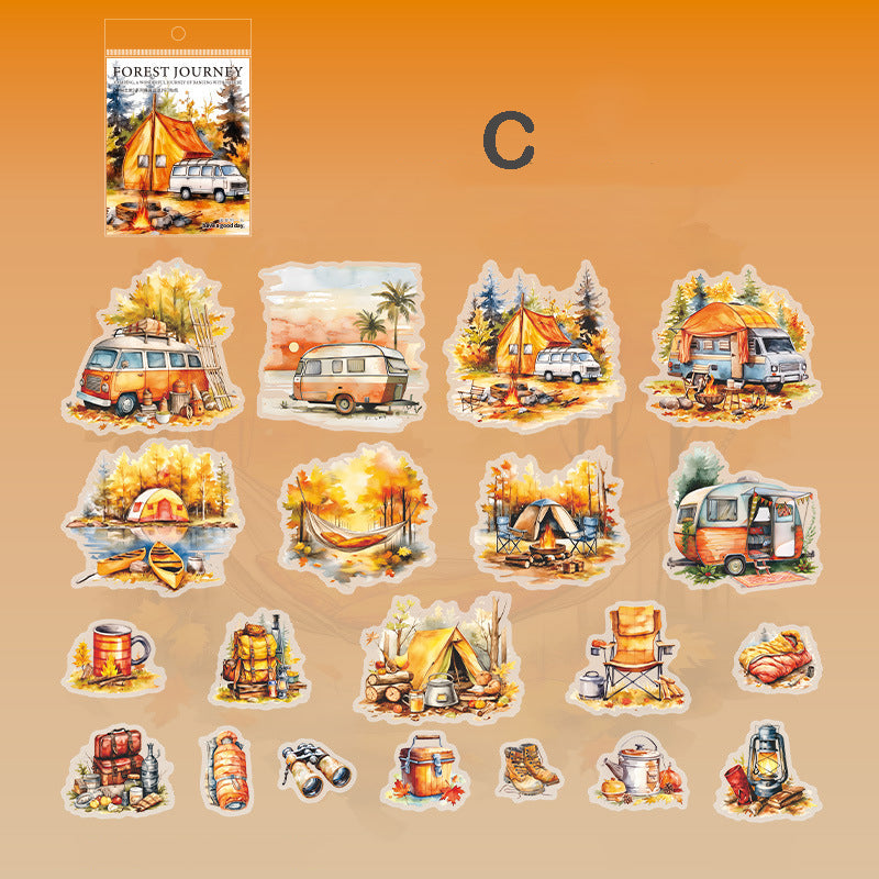 Camping Theme Stickers 20pcs