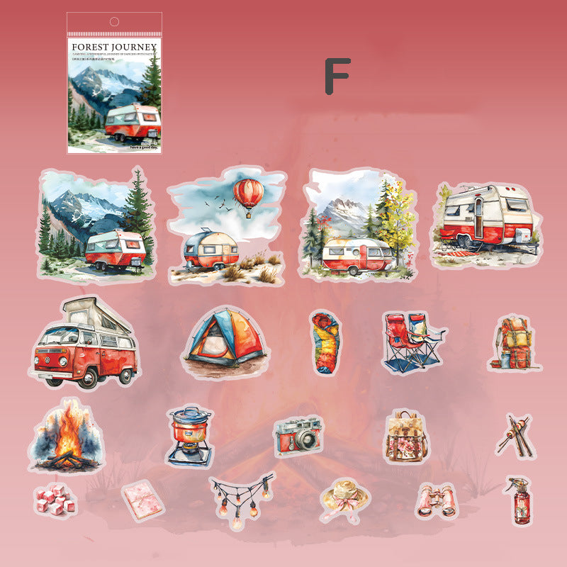 Camping Theme Stickers 20pcs