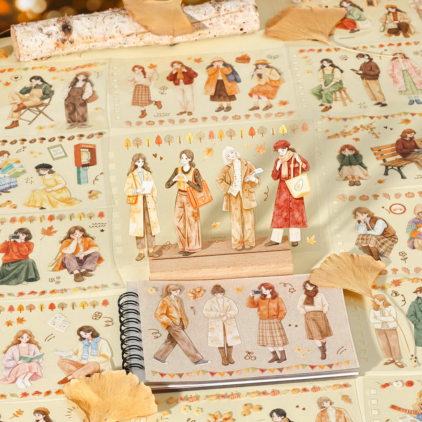 Caramel-flavored Girl Sticker 50pcs