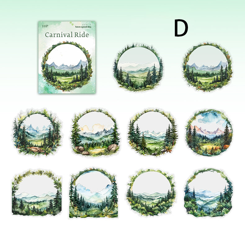 Carnival Ride Stickers 10pcs