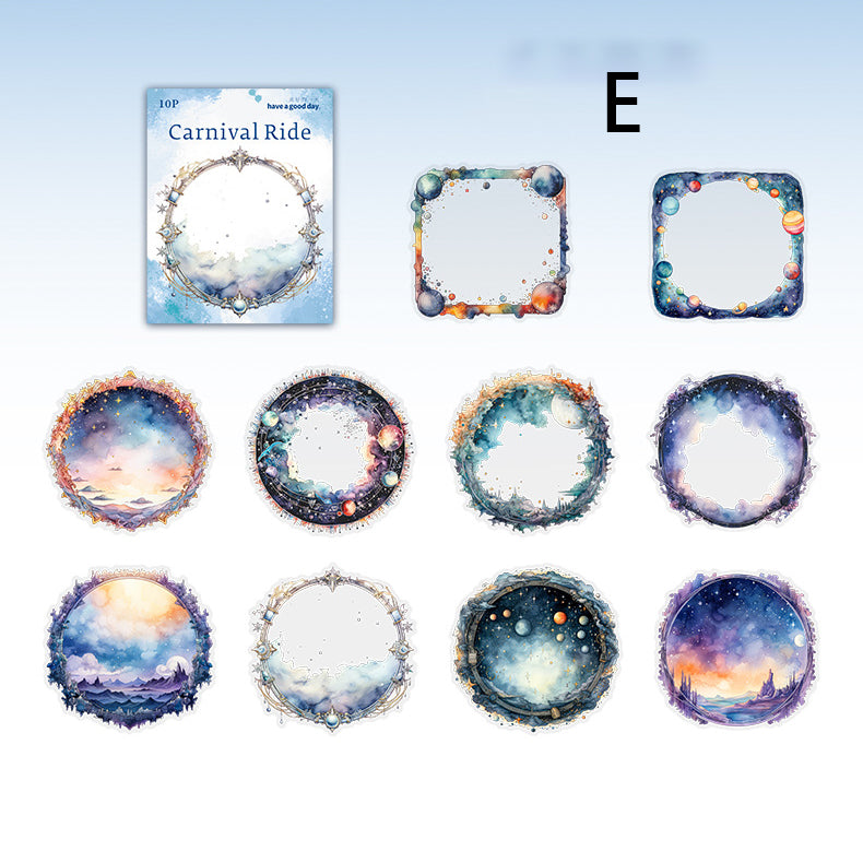 Carnival Ride Stickers 10pcs
