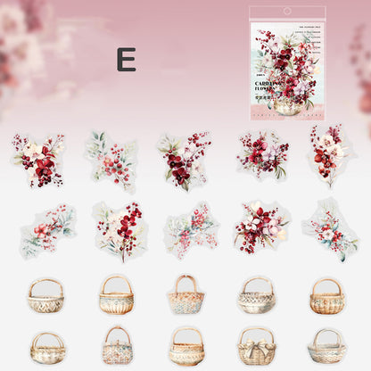 Carrying Flowers Stickers 20pcs