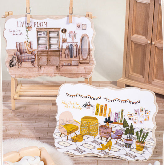 Cat's Home Diary Sticker 10pcs