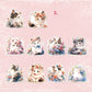 Cat and Rabbit Stickers 10pcs