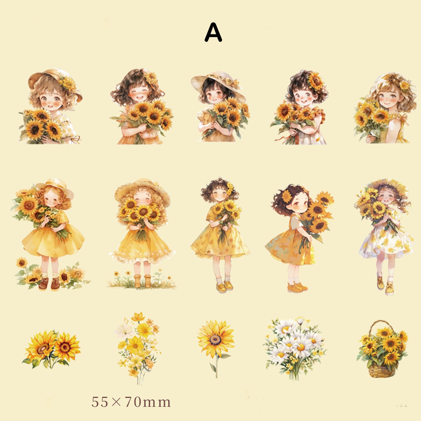 Changeable Girl Sticker 30pcs