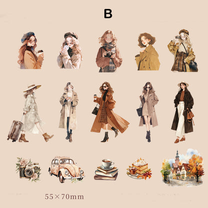 Changeable Girl Sticker 30pcs