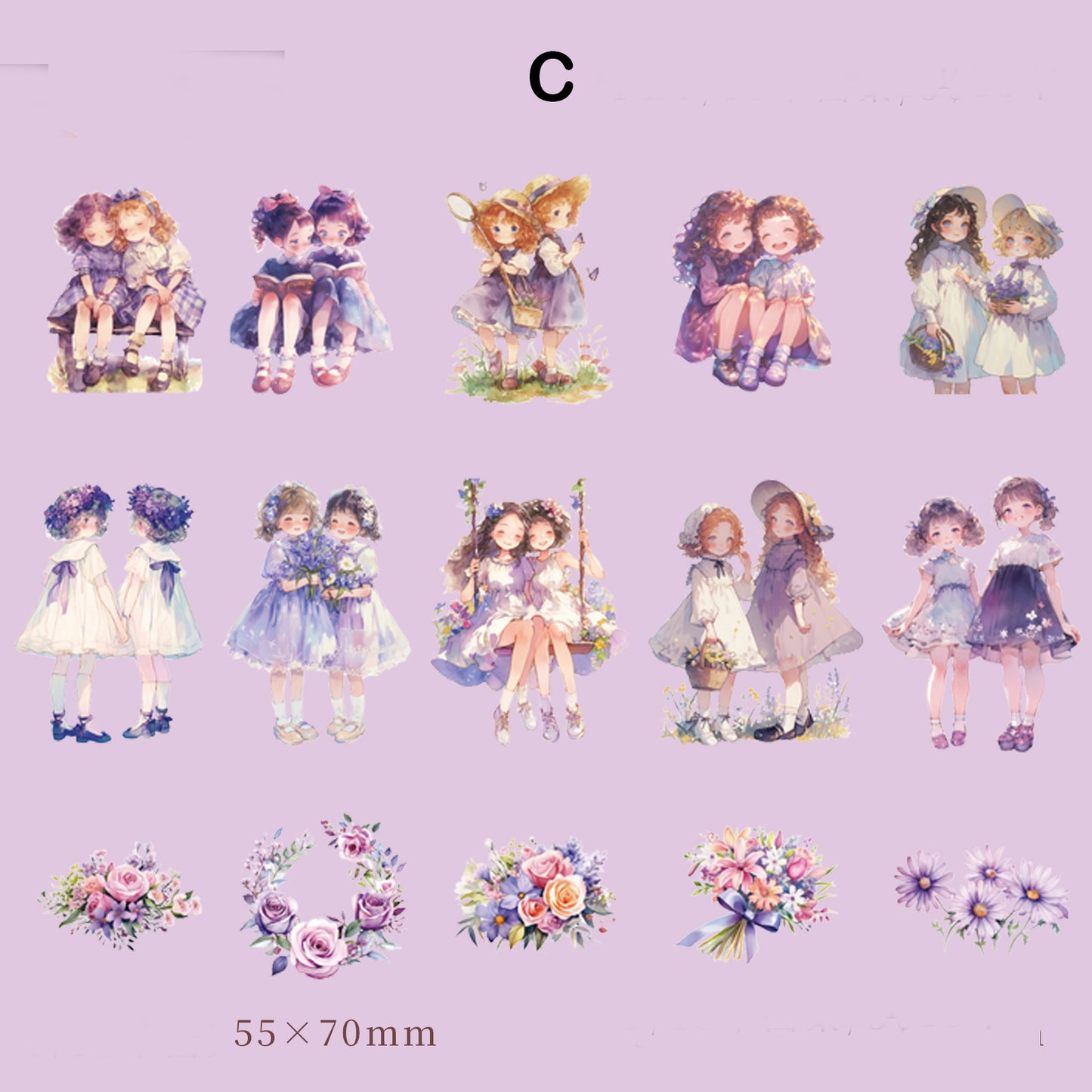 Changeable Girl Sticker 30pcs