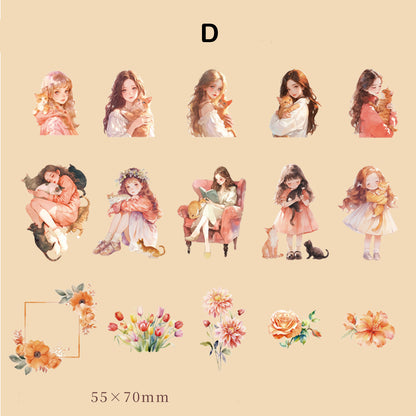 Changeable Girl Sticker 30pcs