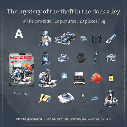 Charlie Detective Agency Sticker 20pcs