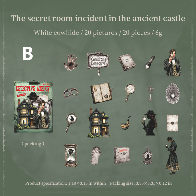 Charlie Detective Agency Sticker 20pcs