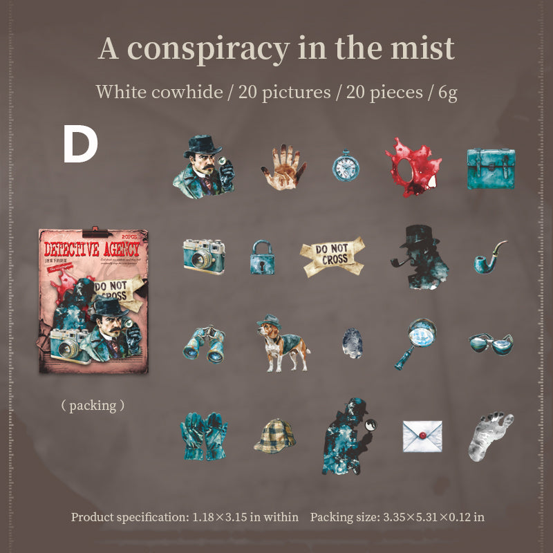 Charlie Detective Agency Sticker 20pcs