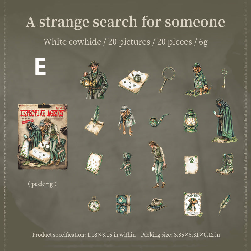 Charlie Detective Agency Sticker 20pcs