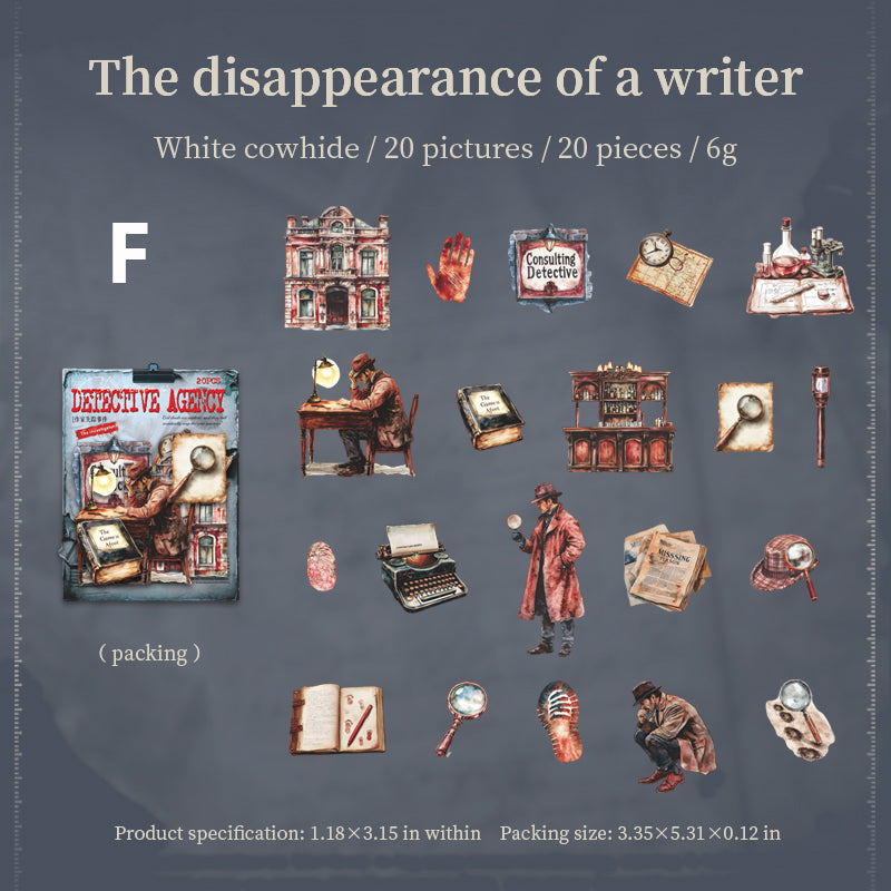 Charlie Detective Agency Sticker 20pcs