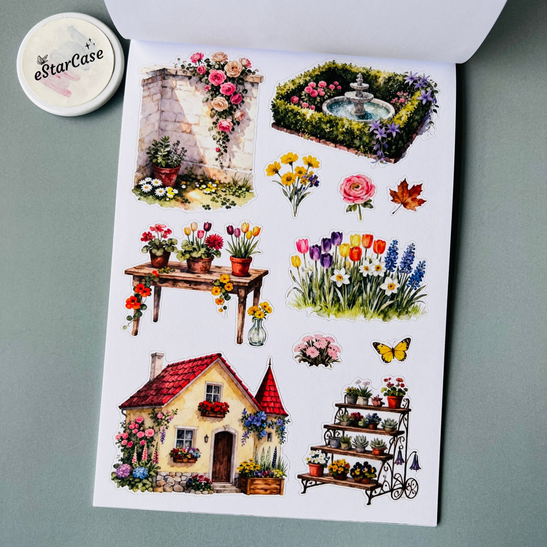 Charming Town Sticker Book