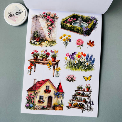 Charming Town Sticker Book