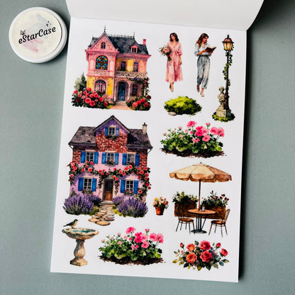 Charming Town Sticker Book