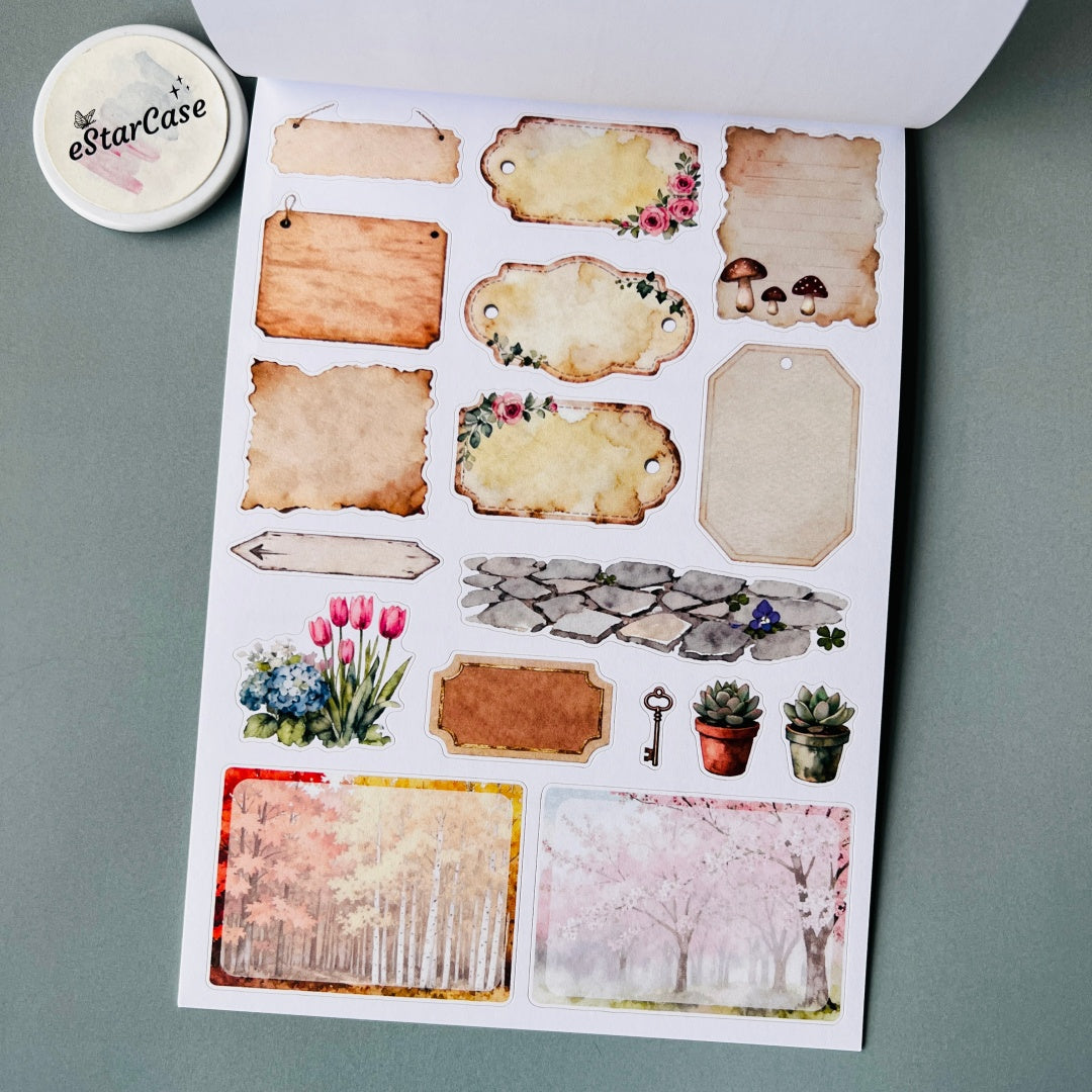 Charming Town Sticker Book