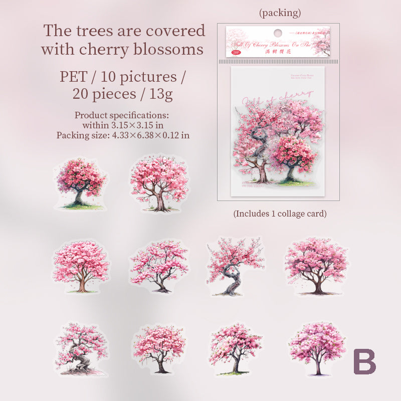 Cherry Blossom Stickers 20pcs