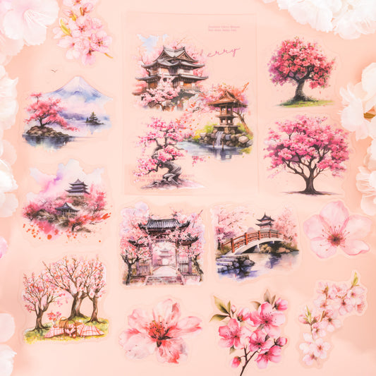 Cherry Blossom Stickers 20pcs