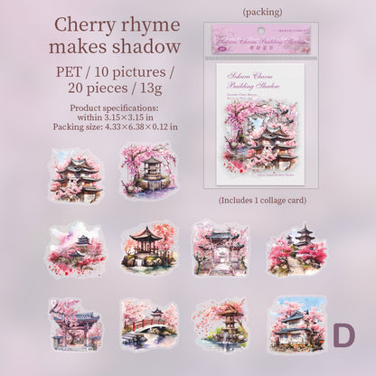 Cherry Blossom Stickers 20pcs